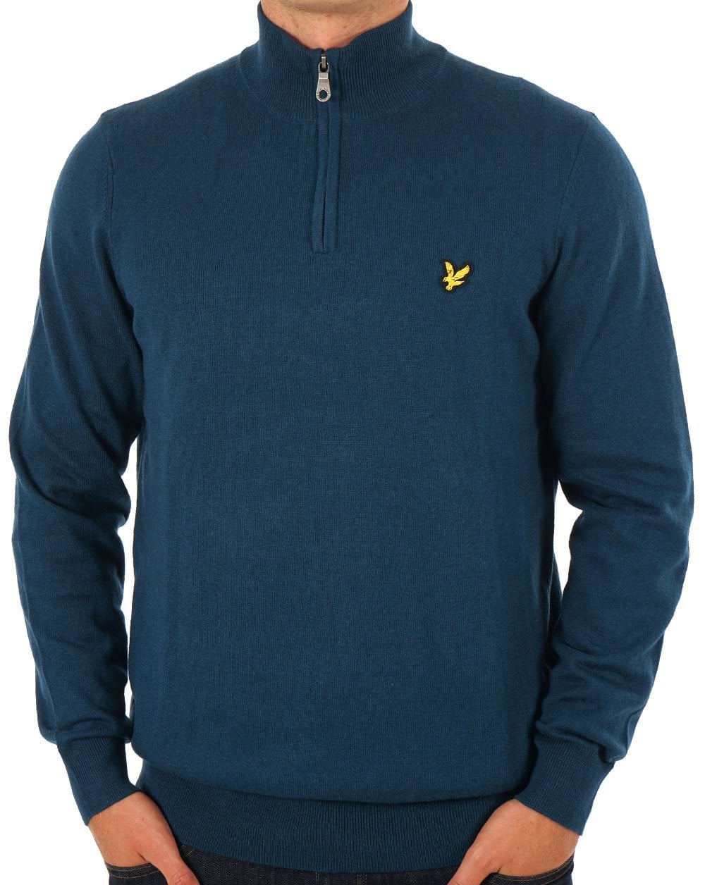 Lyle & Scott Merino Quarter Zip Jumper Aprs Navy