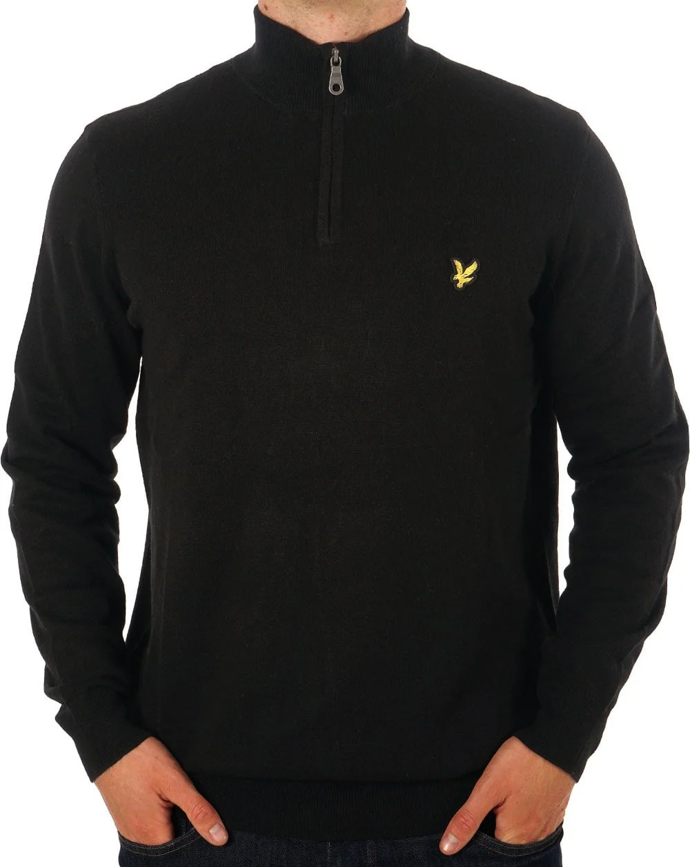 Lyle & Scott Merino Quarter Zip Jumper Black