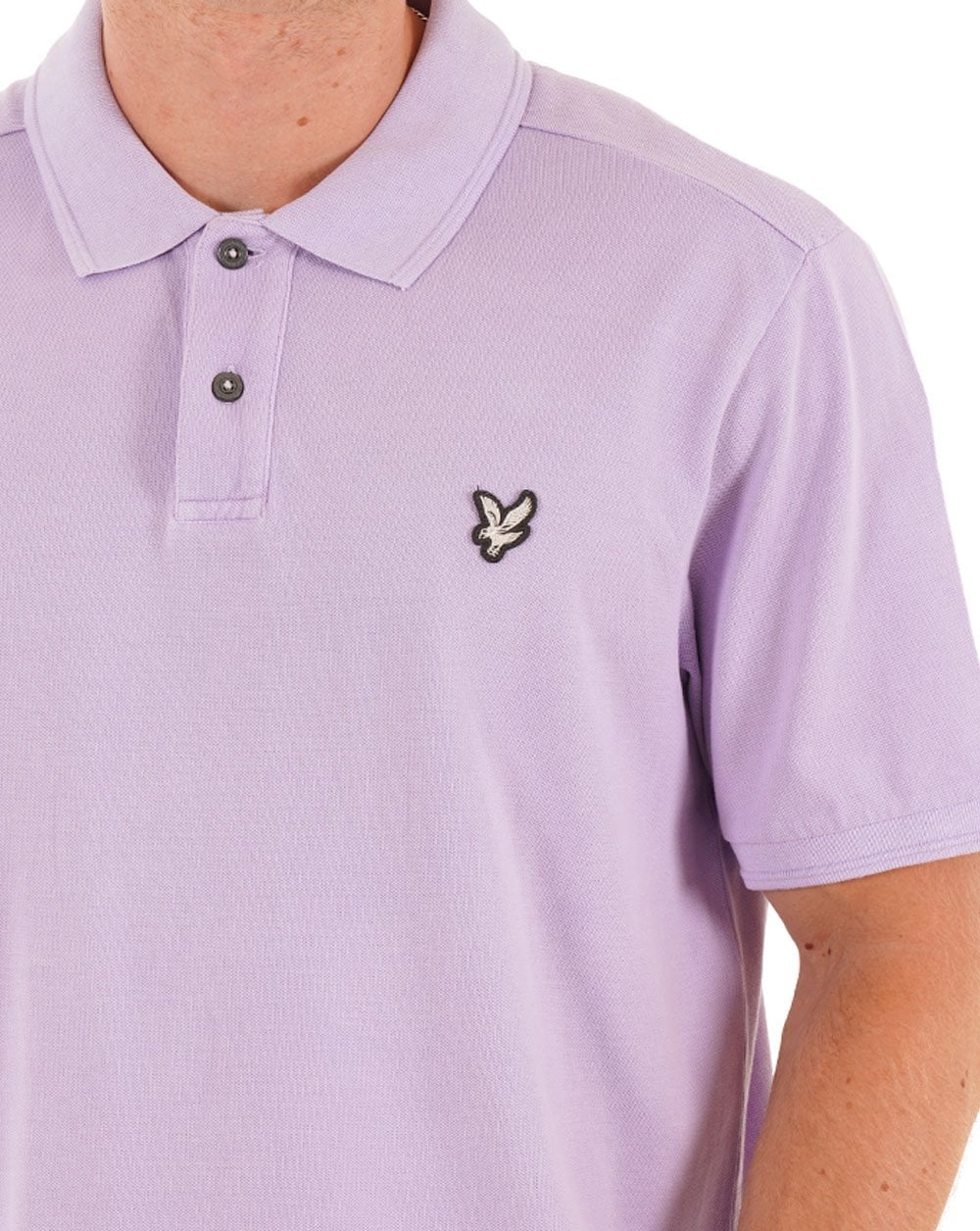 Lyle & Scott Natural Dye Polo Shirt Lavender - Image 2