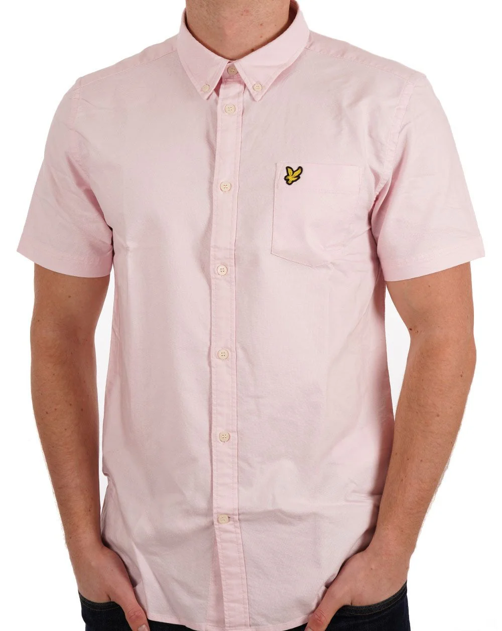 Lyle & Scott Oxford Short Sleeve Shirt Light Pink