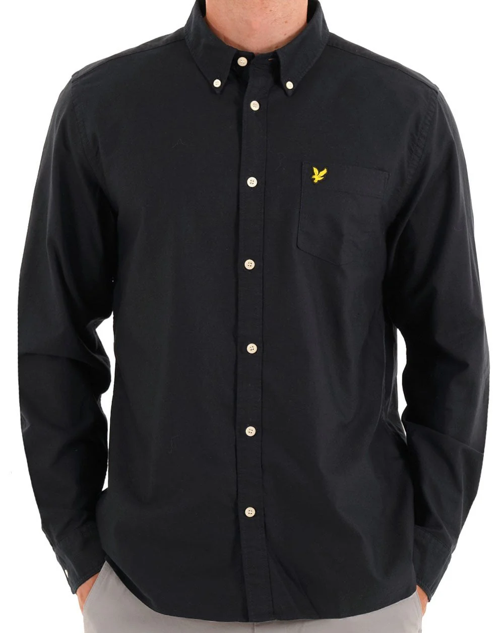 Lyle & Scott Plain Oxford Shirt Dark Navy