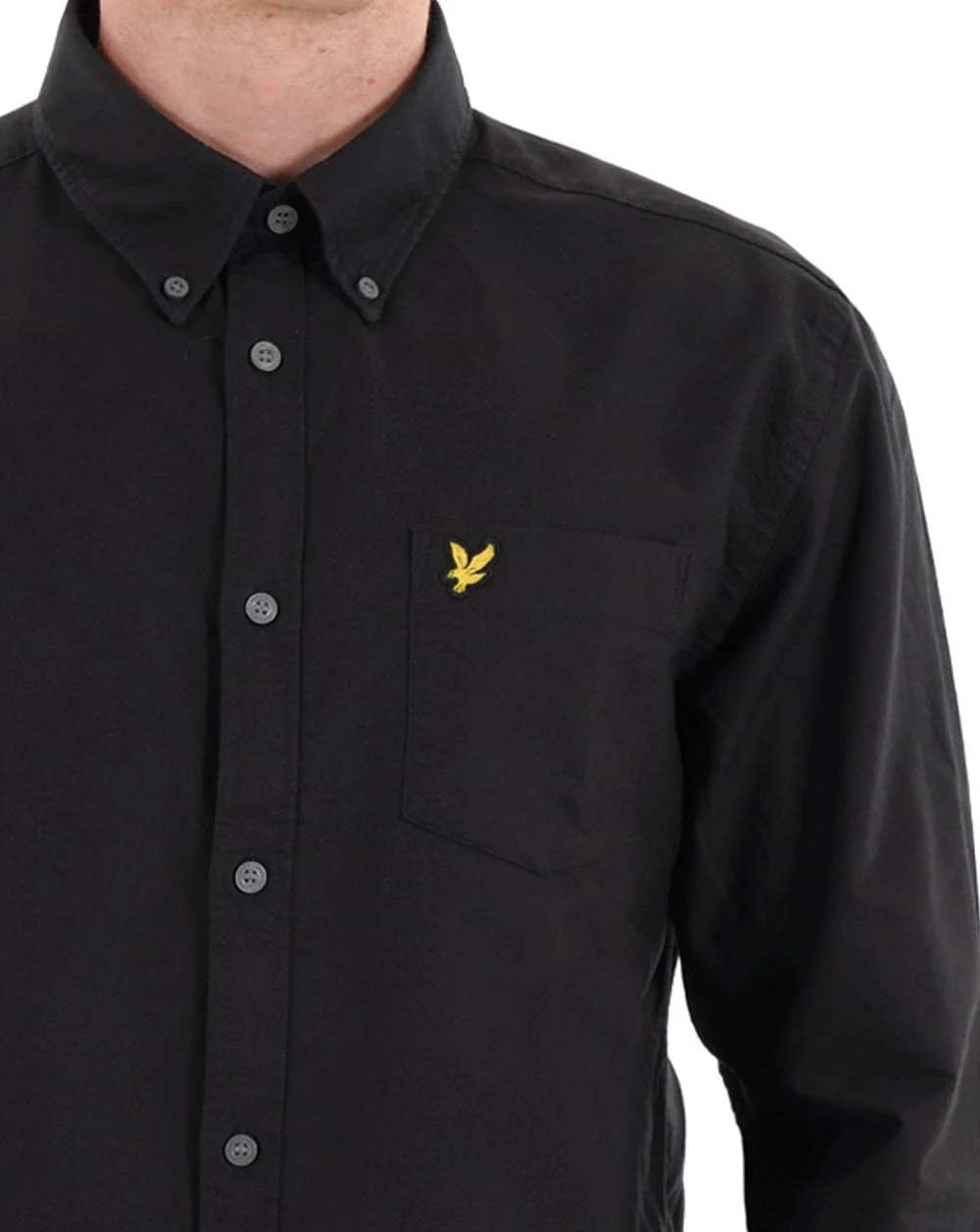 Lyle & Scott Plain Oxford Shirt Jet Black - Image 2