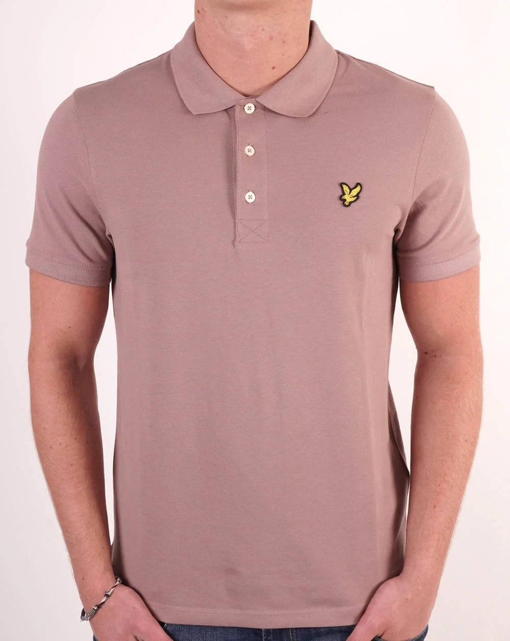 Lyle & Scott Polo Shirt Dusky Pink - Image 3