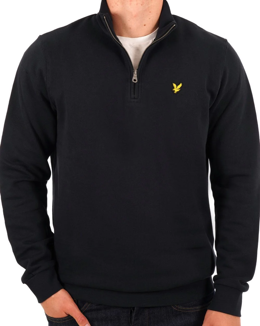 Lyle & Scott Quarter Zip Sweat Dark Navy