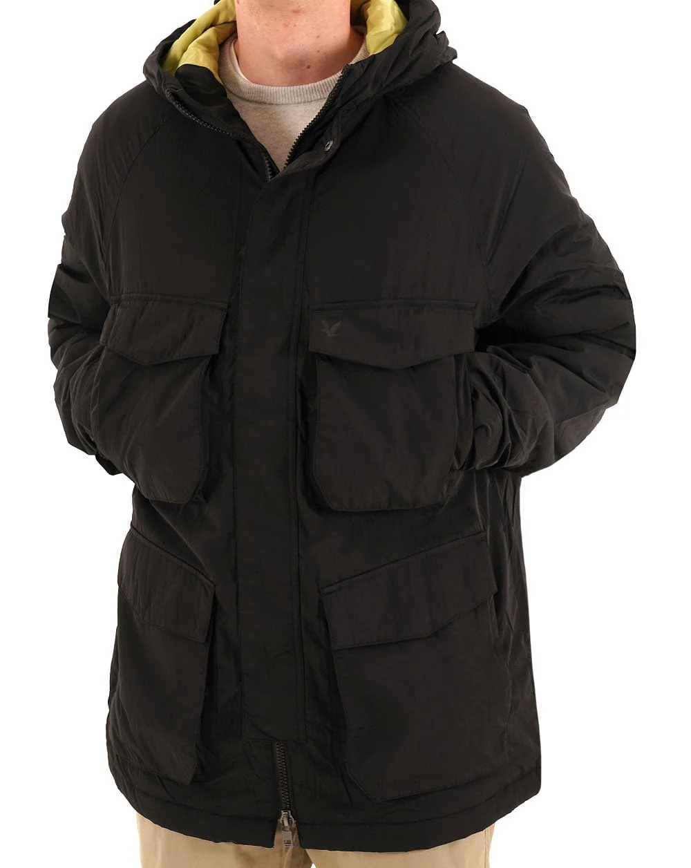 Lyle & Scott Tactical Wadded Parka Black Ice - Image 3