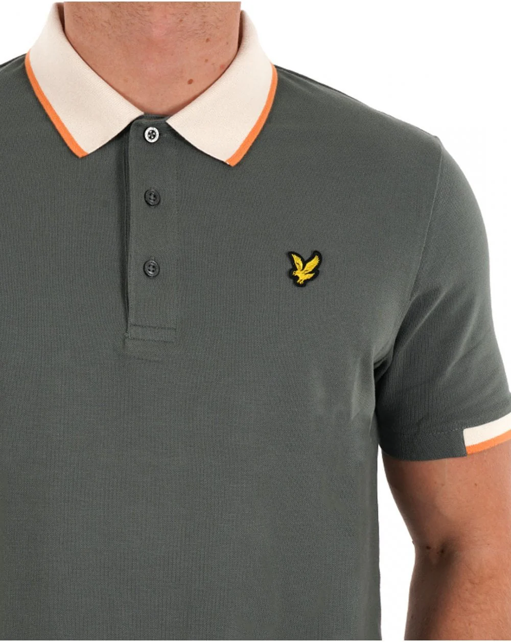 Lyle & Scott Tipped Polo Shirt Green - Image 2