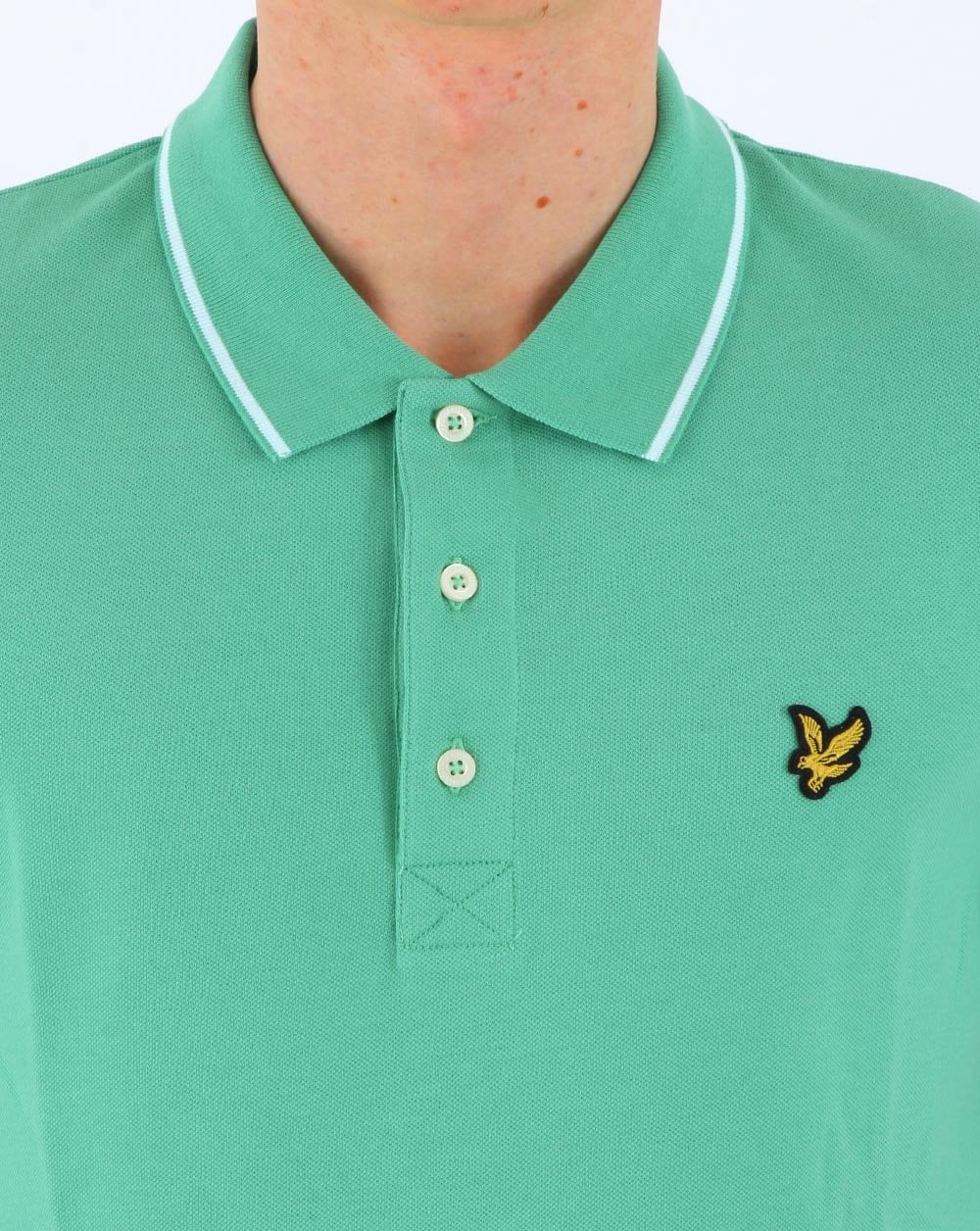 Lyle & Scott Tipped Polo Shirt Green - Image 2