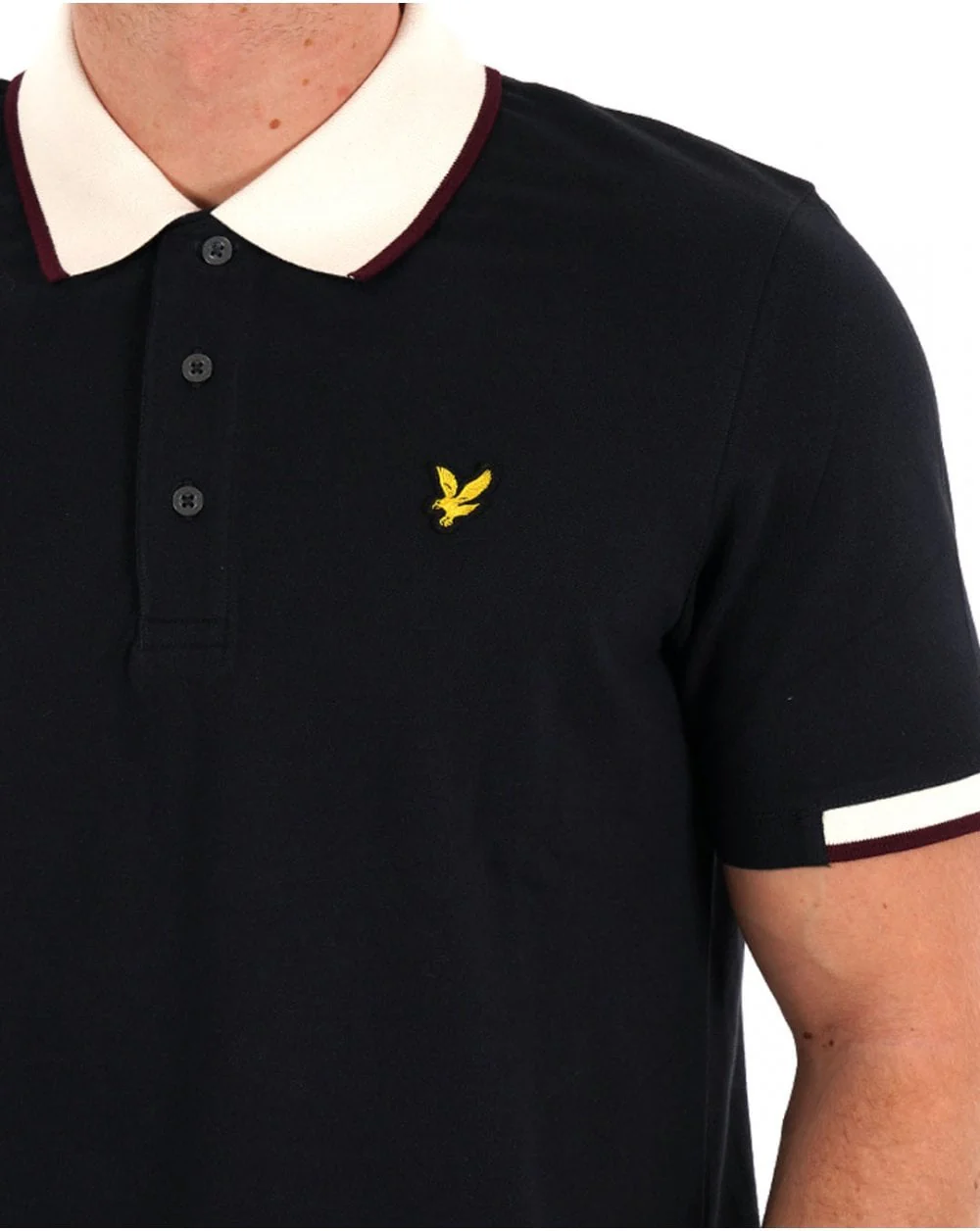 Lyle & Scott Tipped Polo Shirt Navy - Image 2