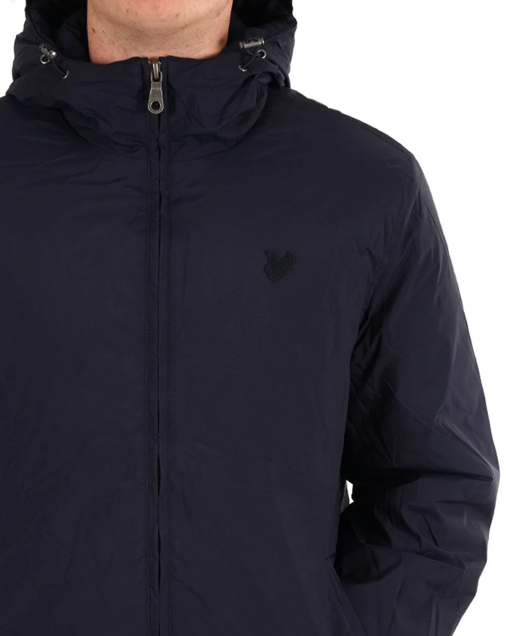 Lyle & Scott Tonal Eagle Parka Shell Jacket Navy - Image 2