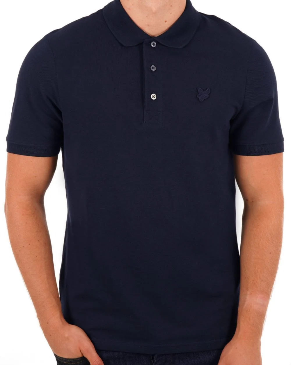 Lyle & Scott Tonal Polo Shirt Dark Navy