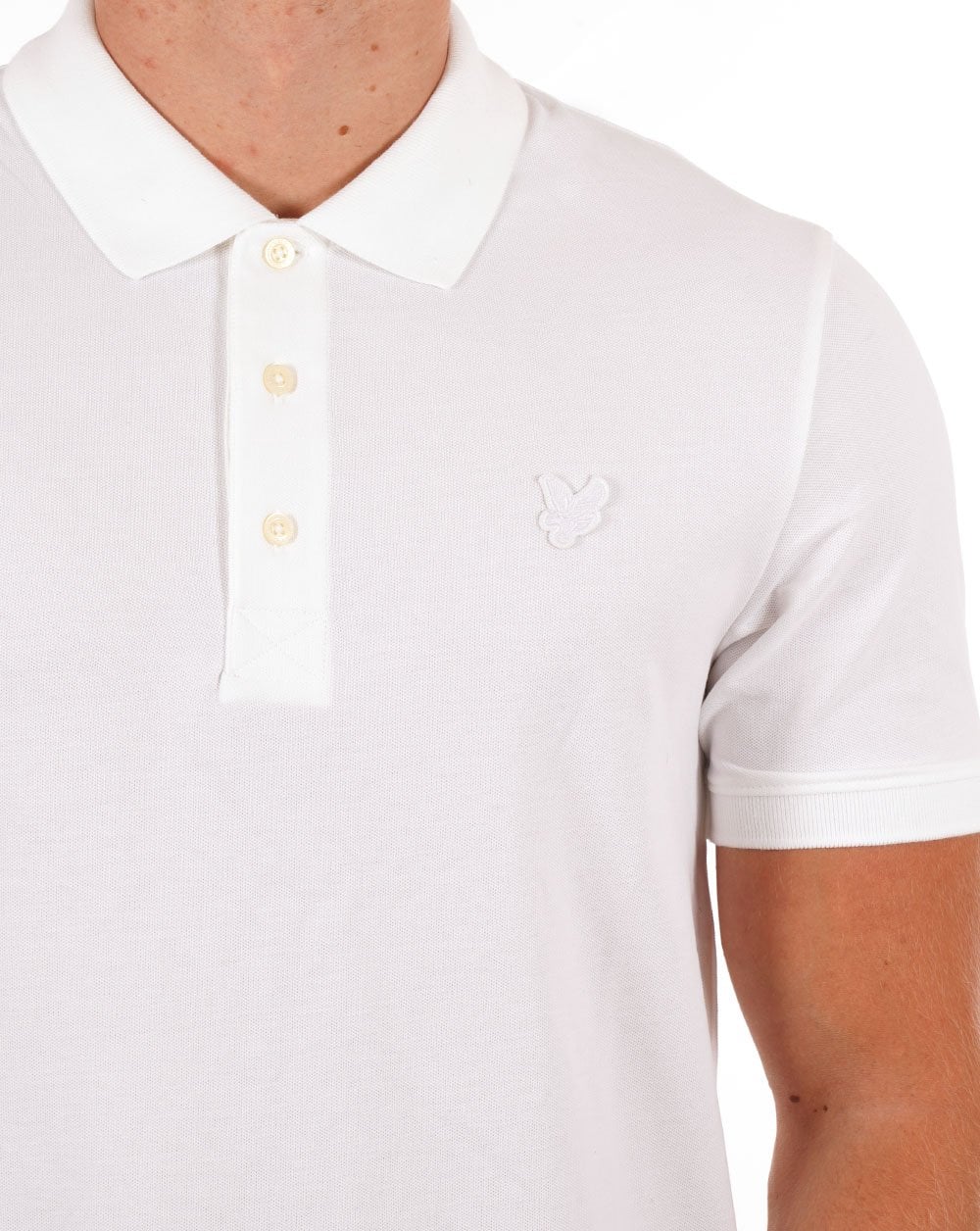 Lyle & Scott Tonal Polo Shirt White - Image 2
