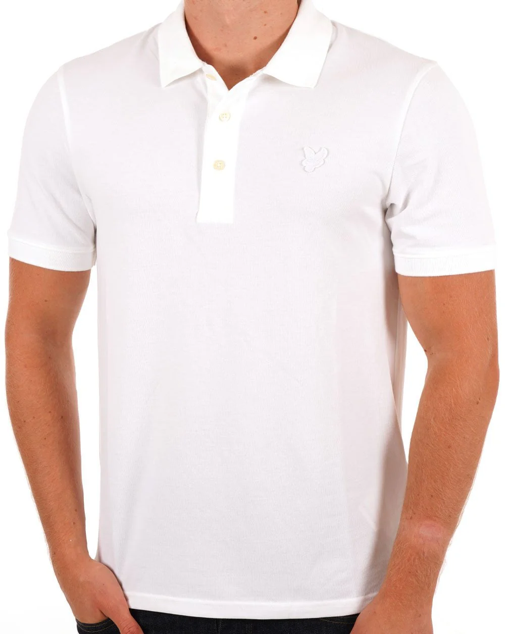 Lyle & Scott Tonal Polo Shirt White - Image 3