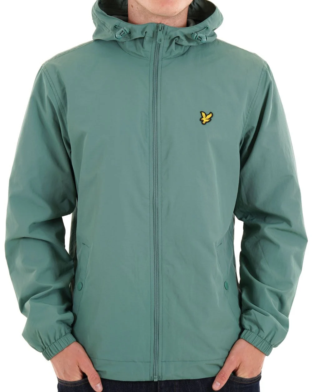 Lyle & Scott Zip Through Hooded Jacket Agave Green