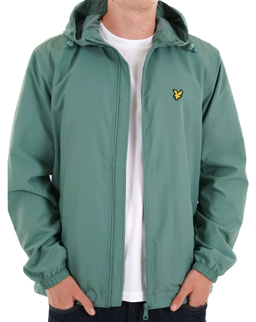 Lyle & Scott Zip Through Hooded Jacket Agave Green - Image 3
