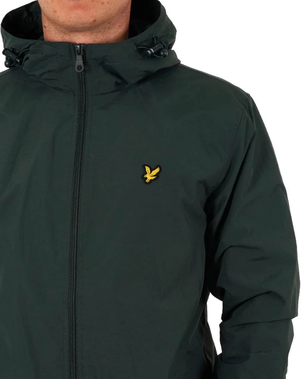 Lyle & Scott Zip Through Hooded Jacket Dk Green - Image 2