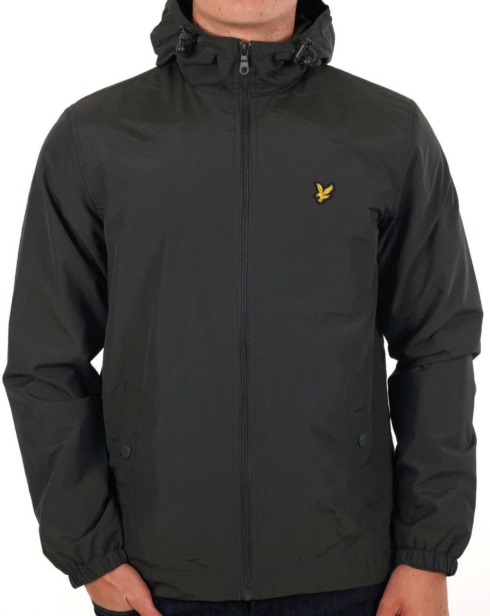 Lyle & Scott Zip Through Hooded Jacket Gunmetal