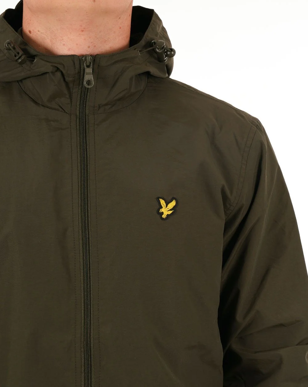 Lyle & Scott Zip Through Hooded Jacket Olive - Image 3