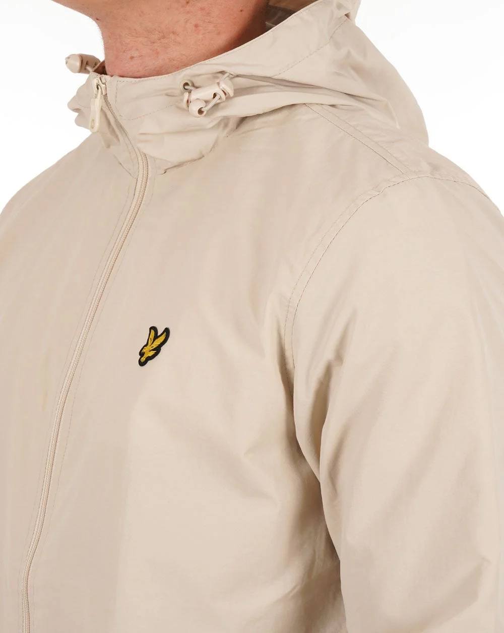 Lyle & Scott Zip Through Hooded Jacket Stone - Image 4