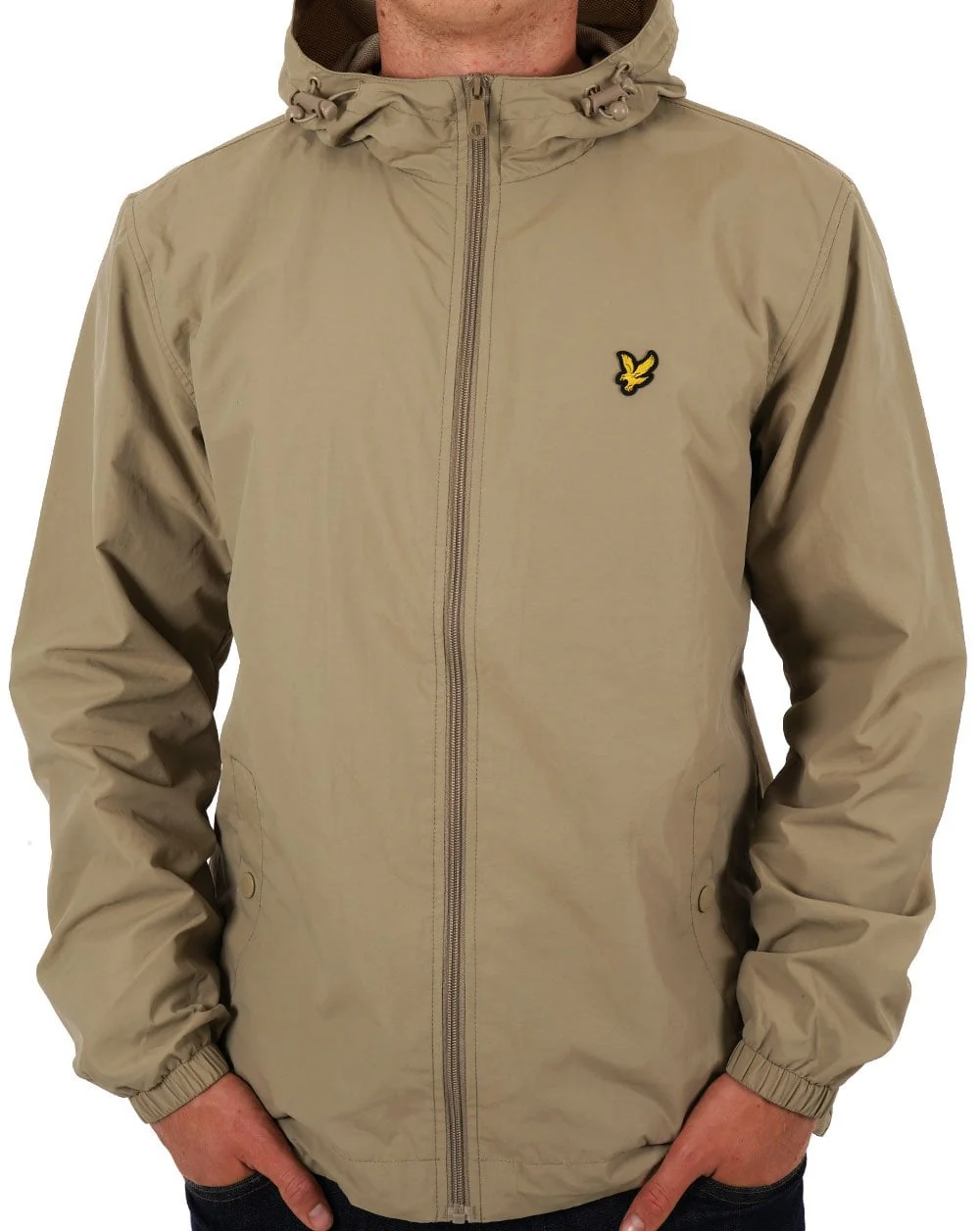 Lyle & Scott Zip Through Hooded Jacket Stone