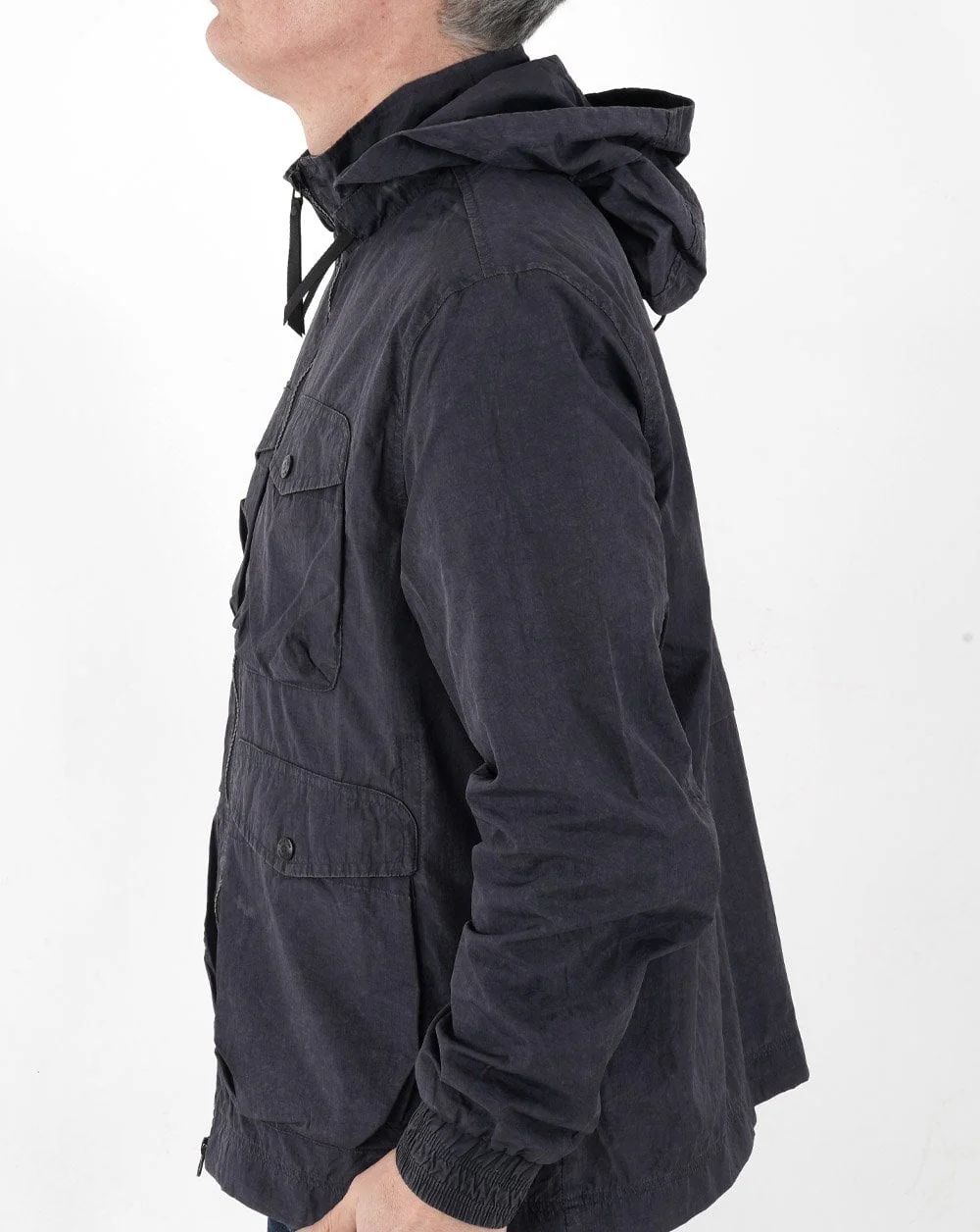 MA.STRUM Acid Wash Funnel Neck Runner Ink Navy - Image 4