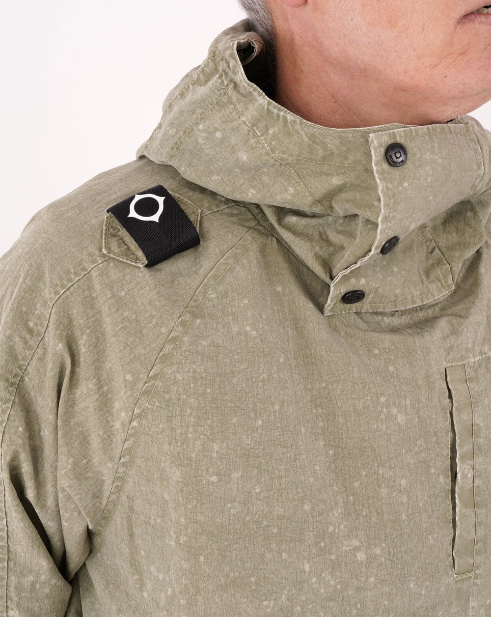 MA.STRUM Acid Wash Smock Green - Image 2