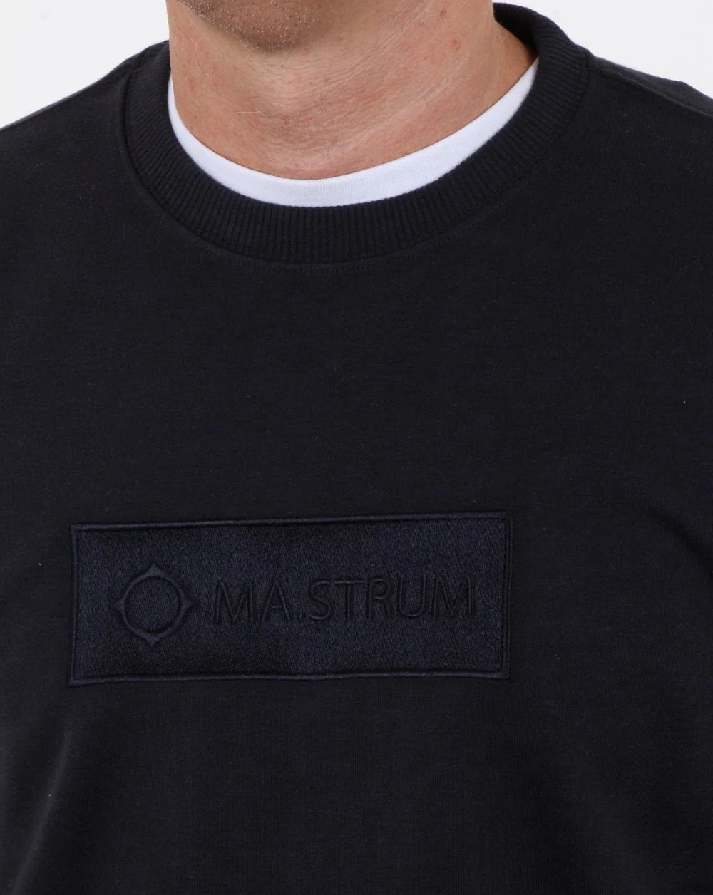 Ma.strum Box Logo Sweatshirt Dark Navy - Image 3