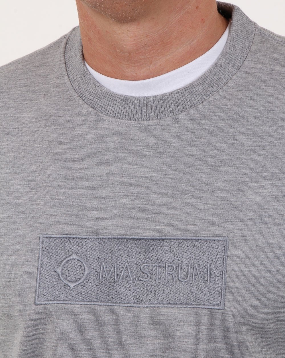 Ma.strum Box Logo Sweatshirt Grey Marl - Image 4