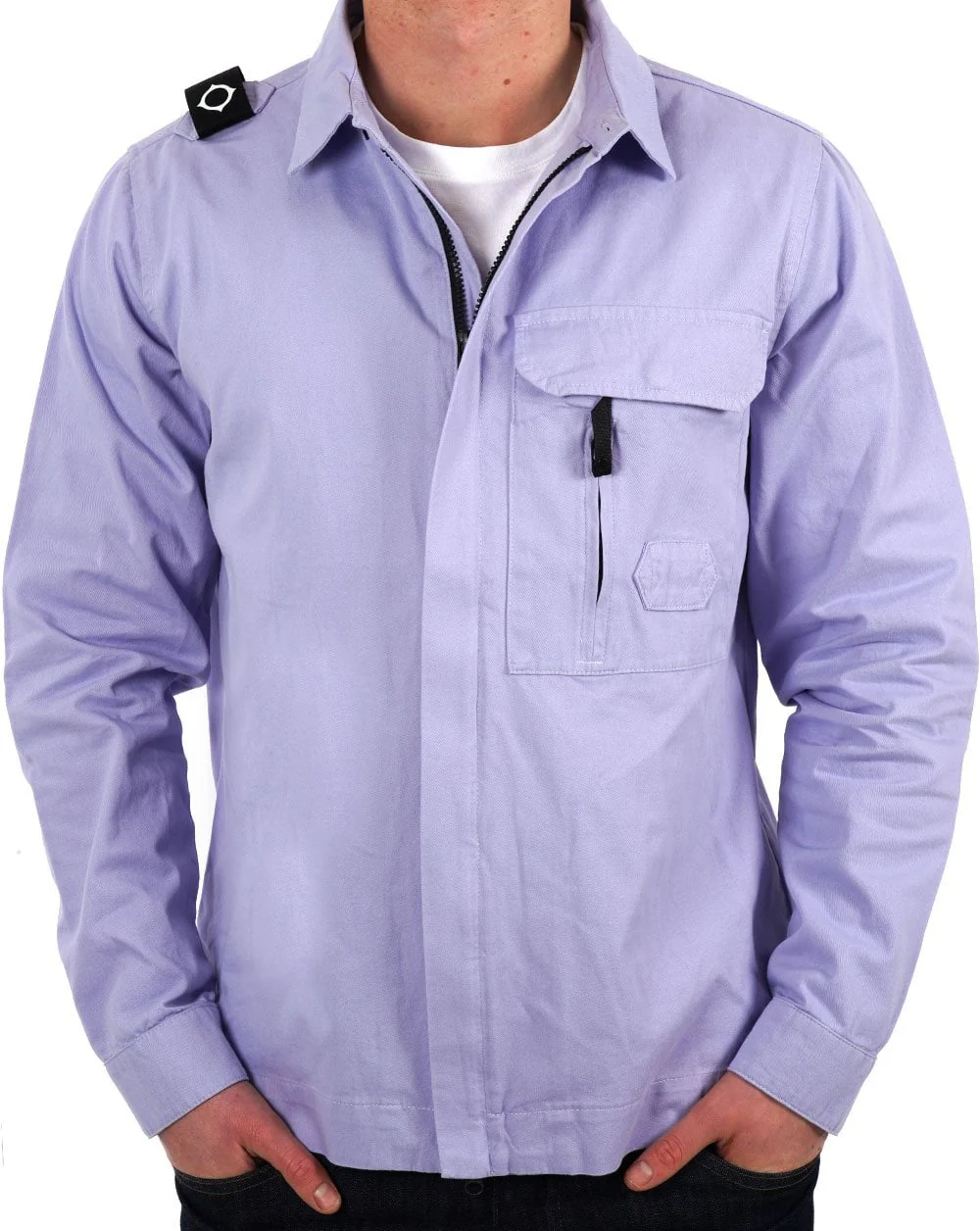 MA.STRUM Cadet Overshirt Lavender - Image 3