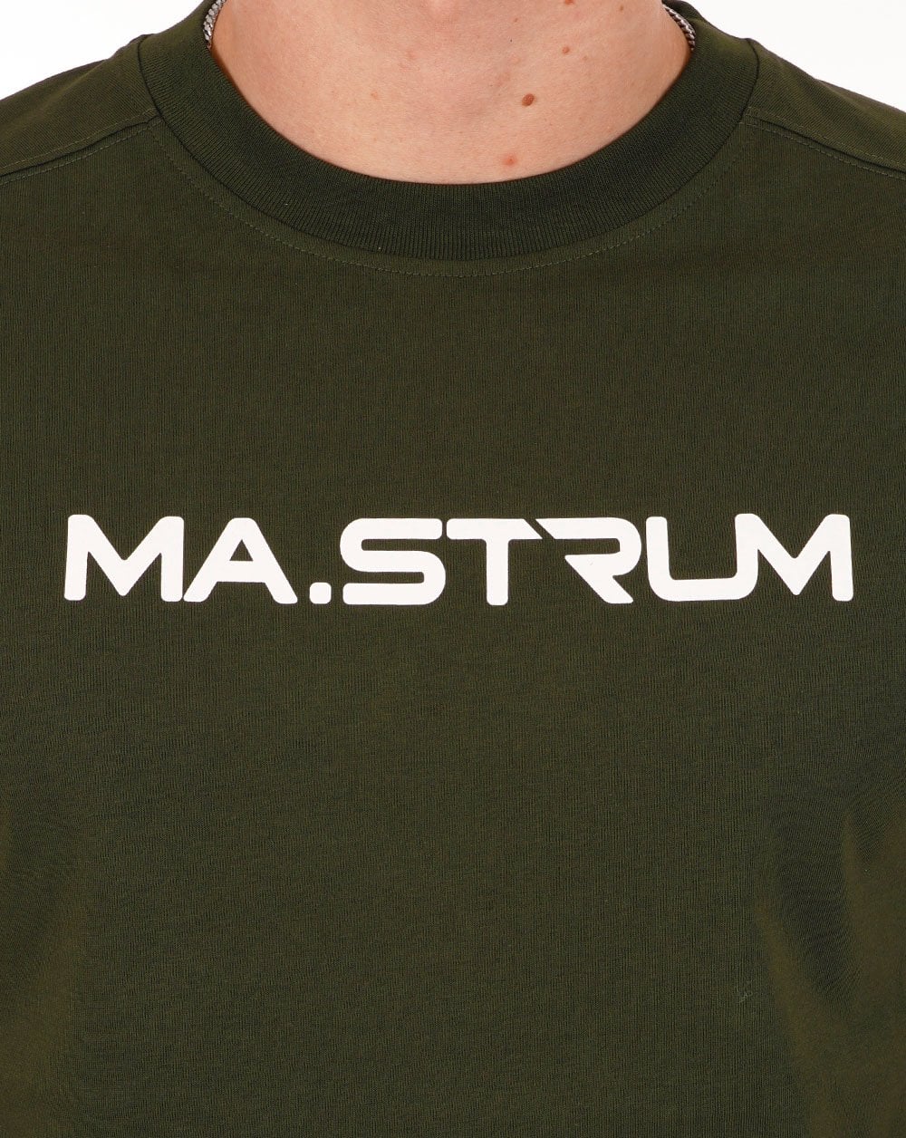 Ma.strum Chest Print T-shirt Dark Green - Image 2