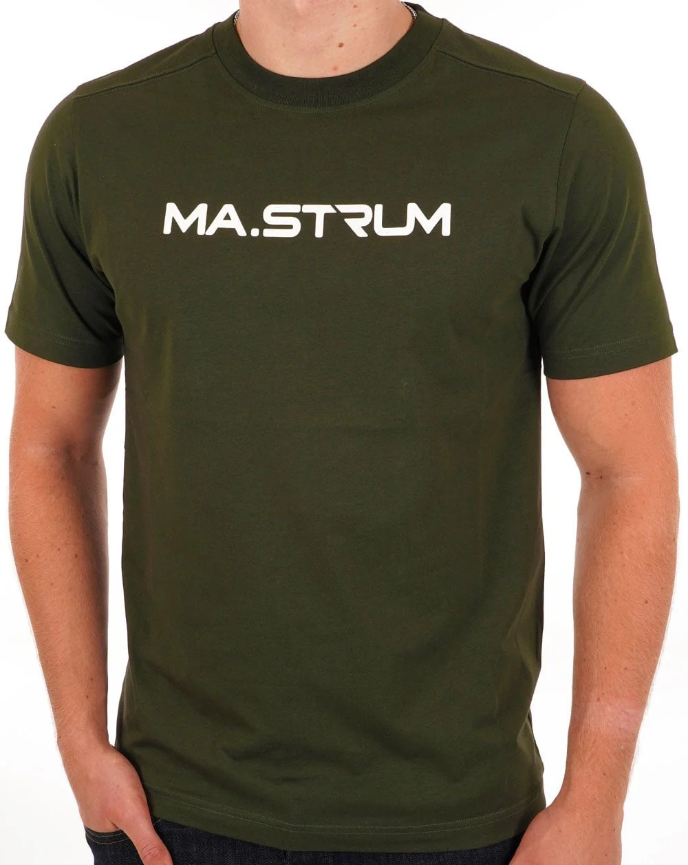 Ma.strum Chest Print T-shirt Dark Green - Image 3