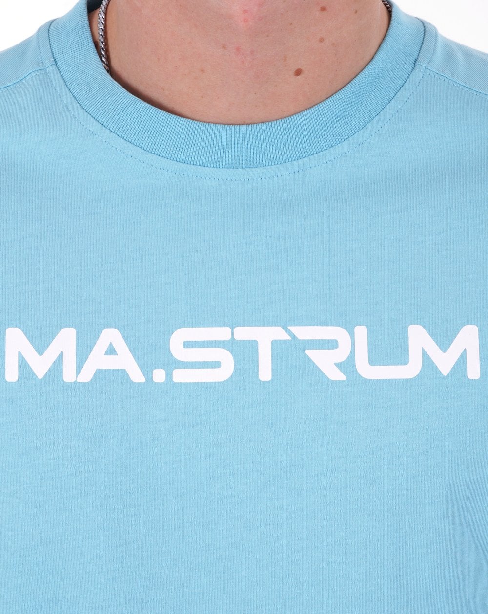 Ma.strum Chest Print T-shirt Sea Blue - Image 2