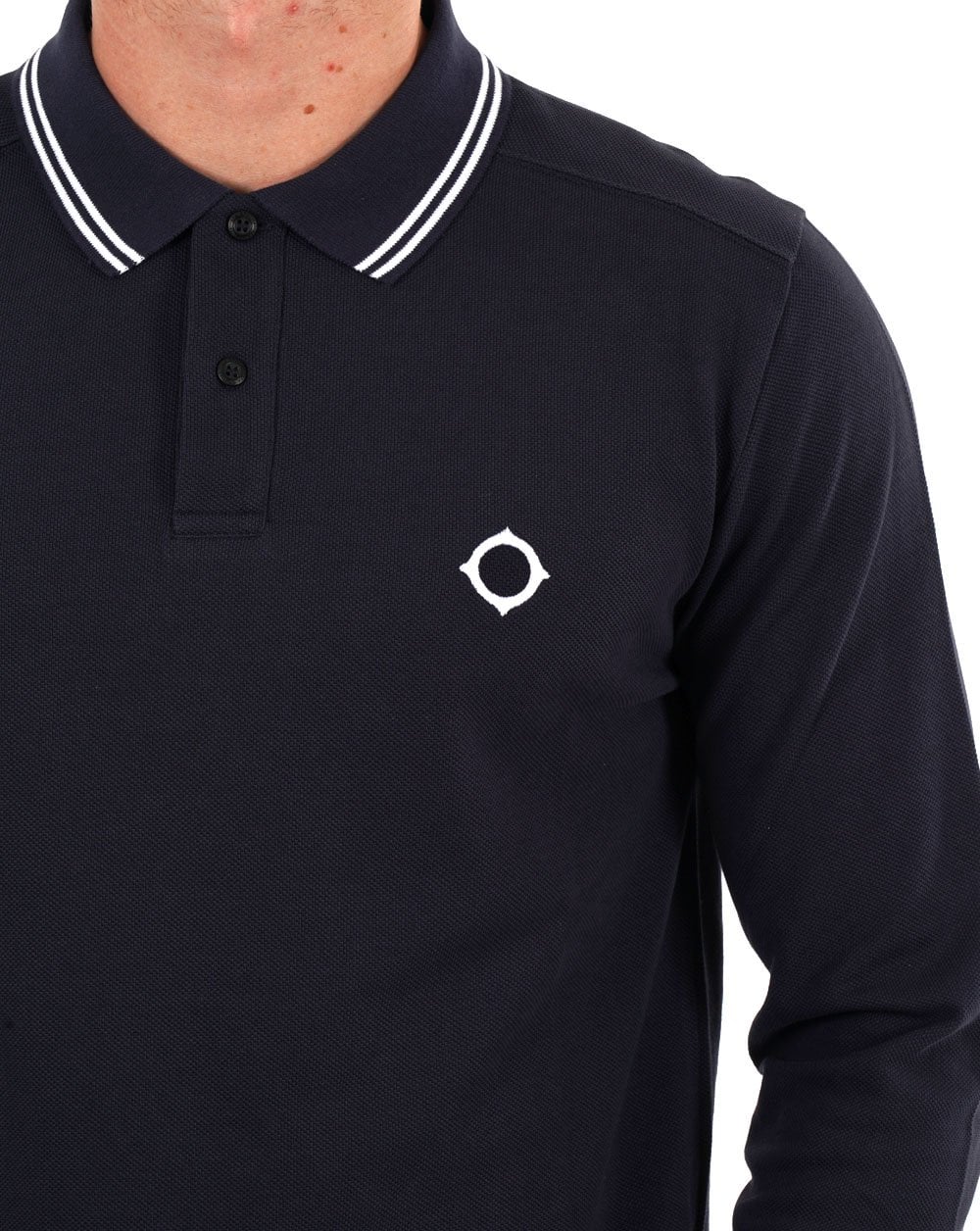 MA.STRUM Double Tipped LS Polo Ink Navy - Image 3