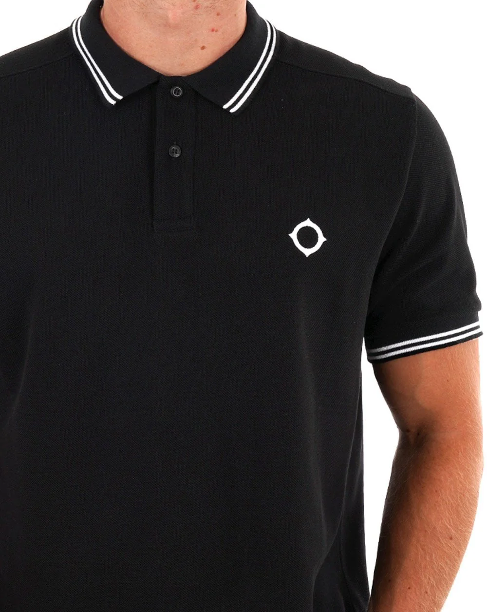 MA.STRUM Double Tipped Polo Black - Image 2