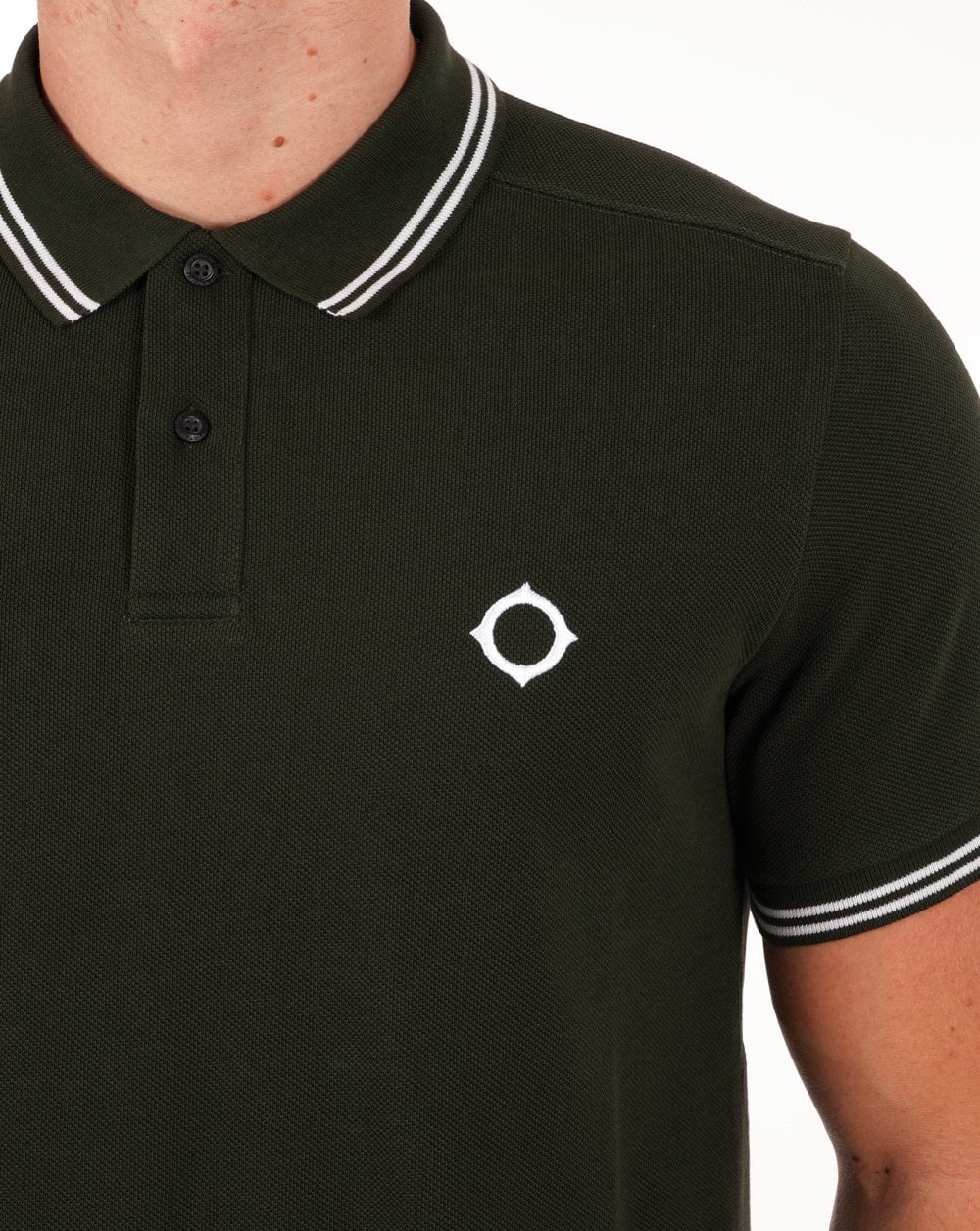 Ma.strum Double Tipped Polo Dark Green - Image 2