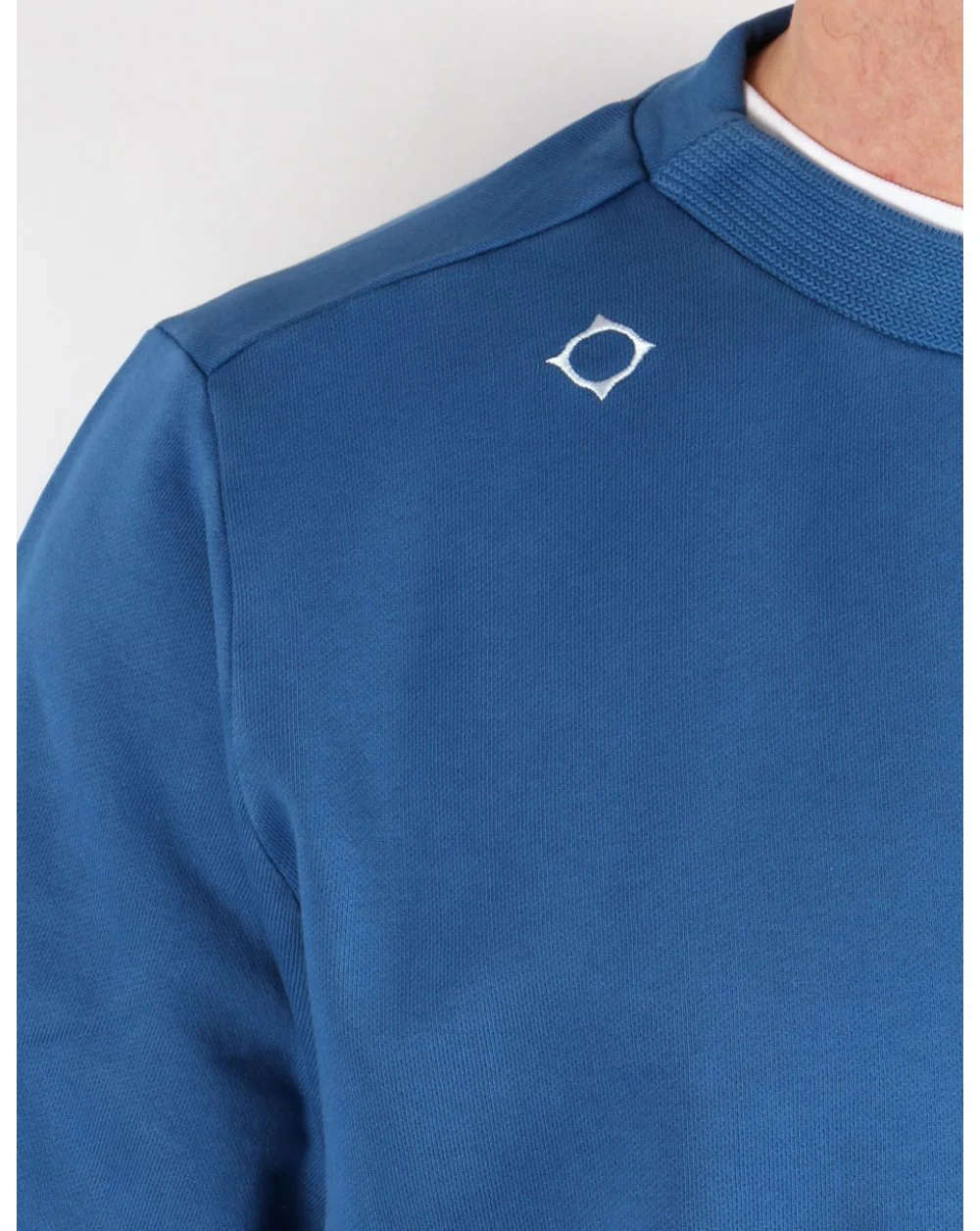 Ma.strum Garment Dyed Heavyweight Crew Sweat Vallarta Blue - Image 2