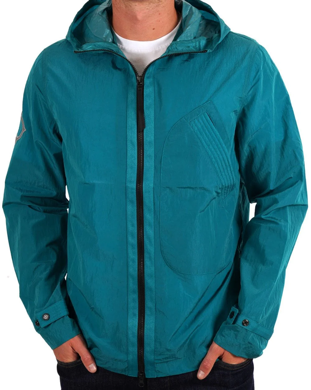 MA.STRUM Guard Hooded Jacket Lake Blue - Image 3