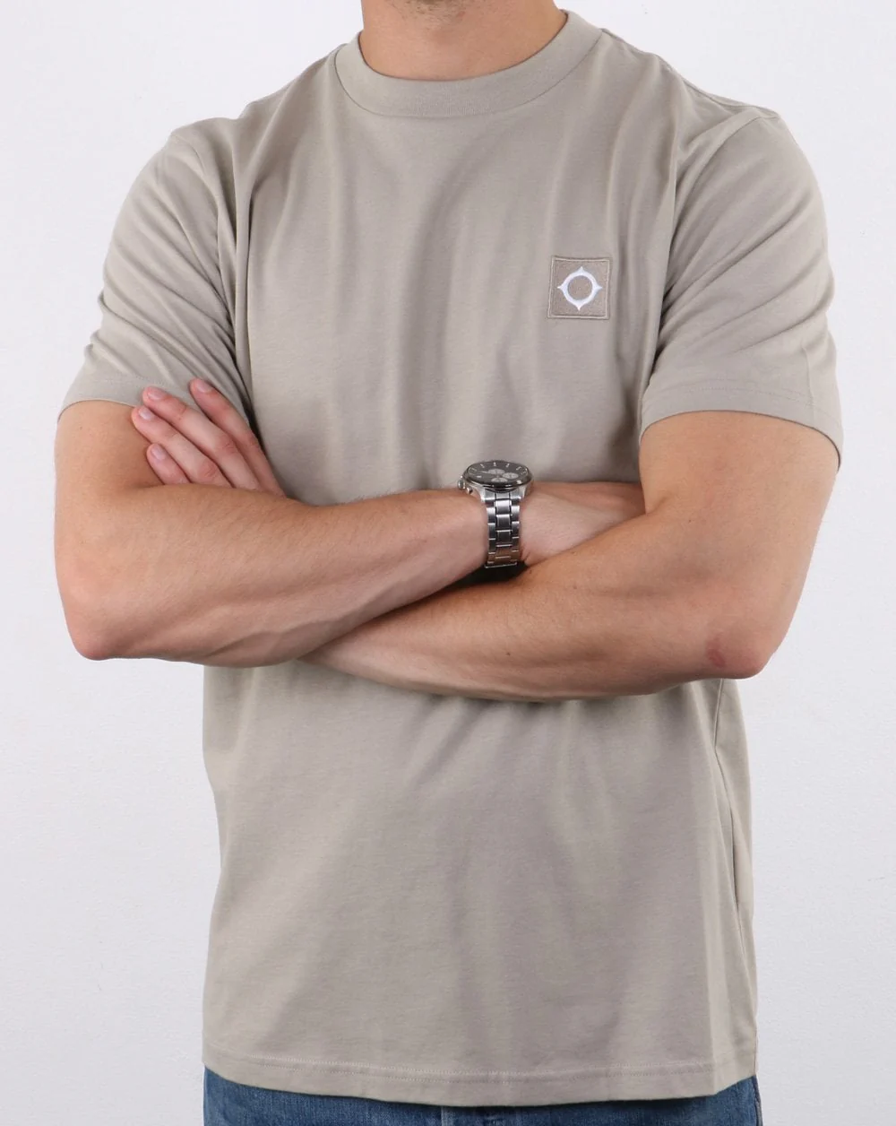 Ma.strum Icon T Shirt Silver Grey - Image 3