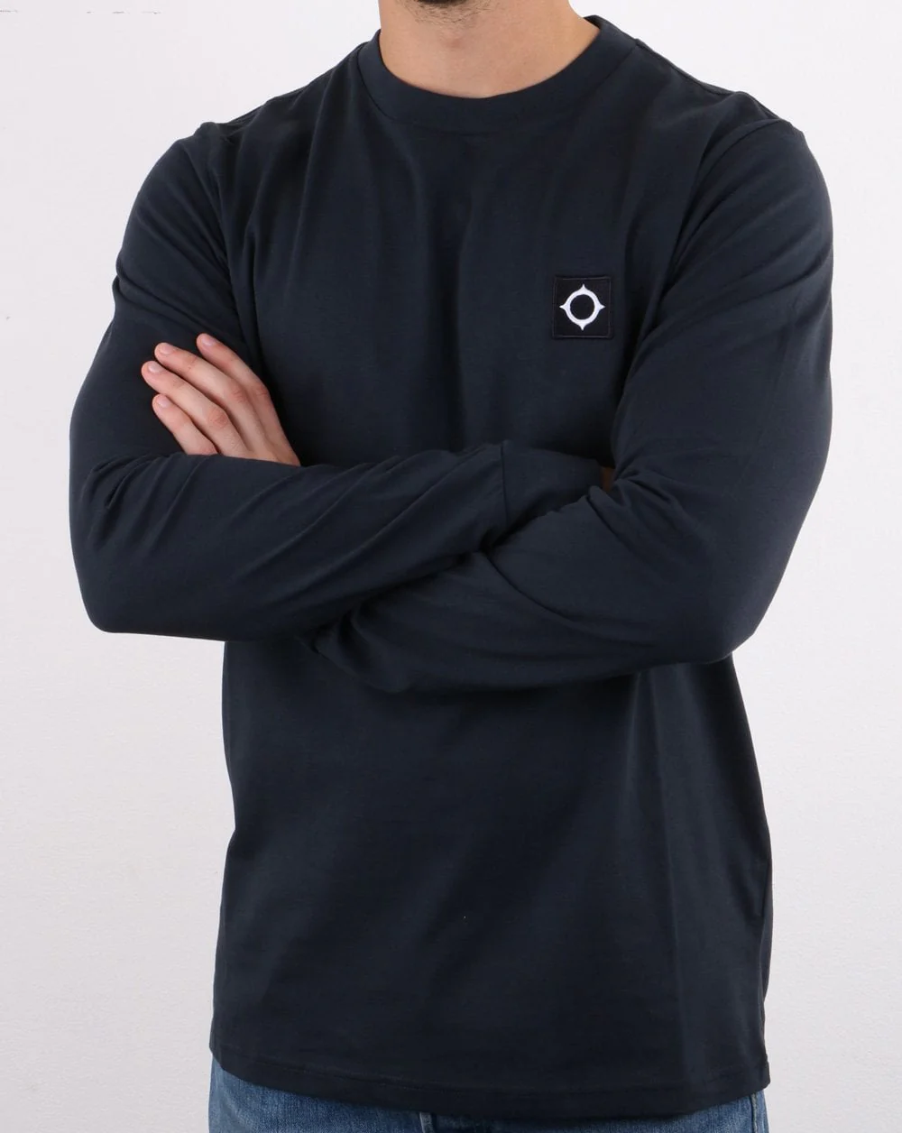 Ma.strum Ls Icon T Shirt Dark Navy - Image 3
