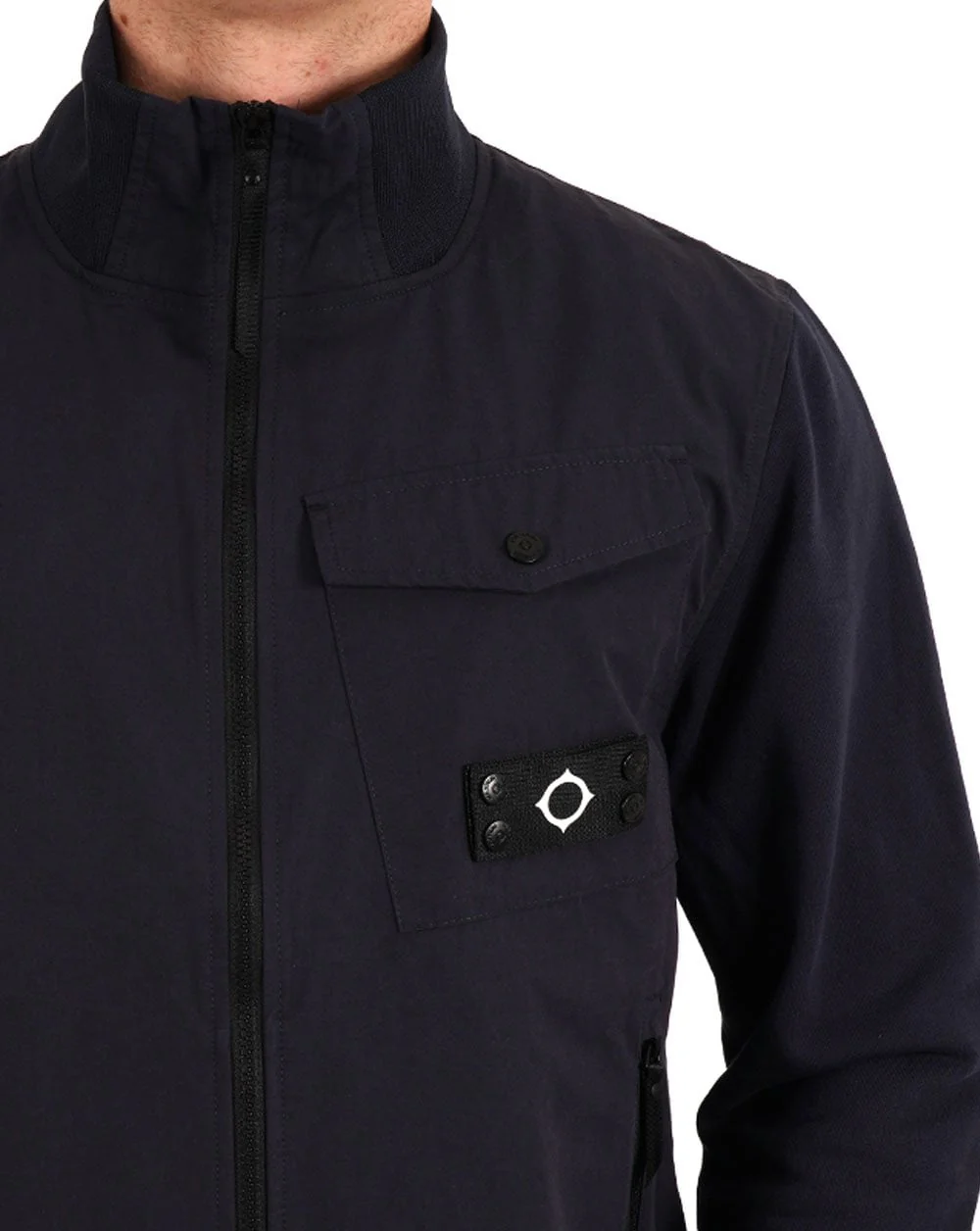 MA.STRUM Mixed Media FZ Jacket Ink Navy - Image 2