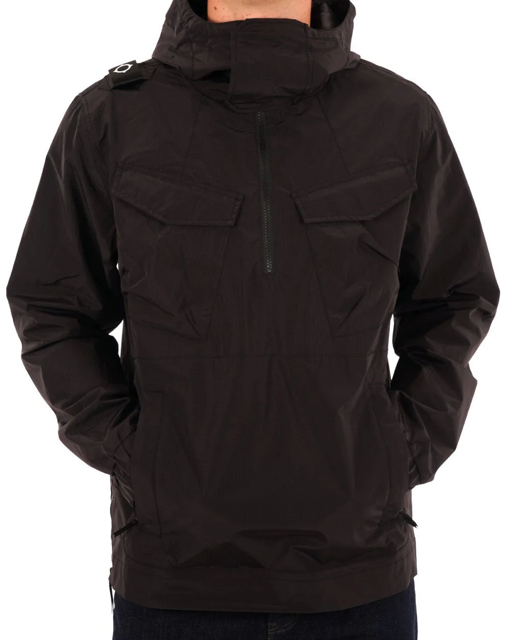 Ma.strum Nylon Grid Smock Black