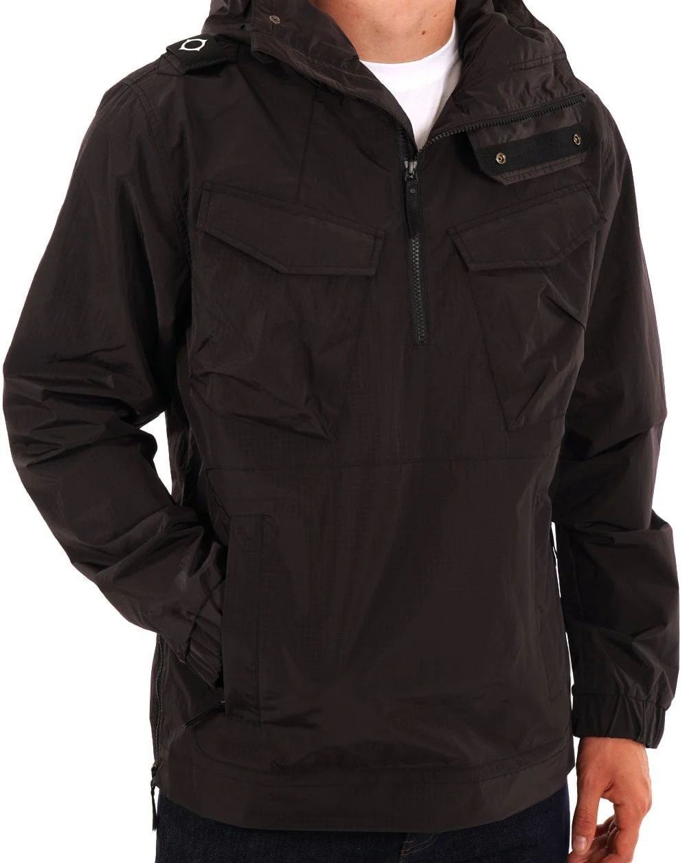 Ma.strum Nylon Grid Smock Black - Image 4