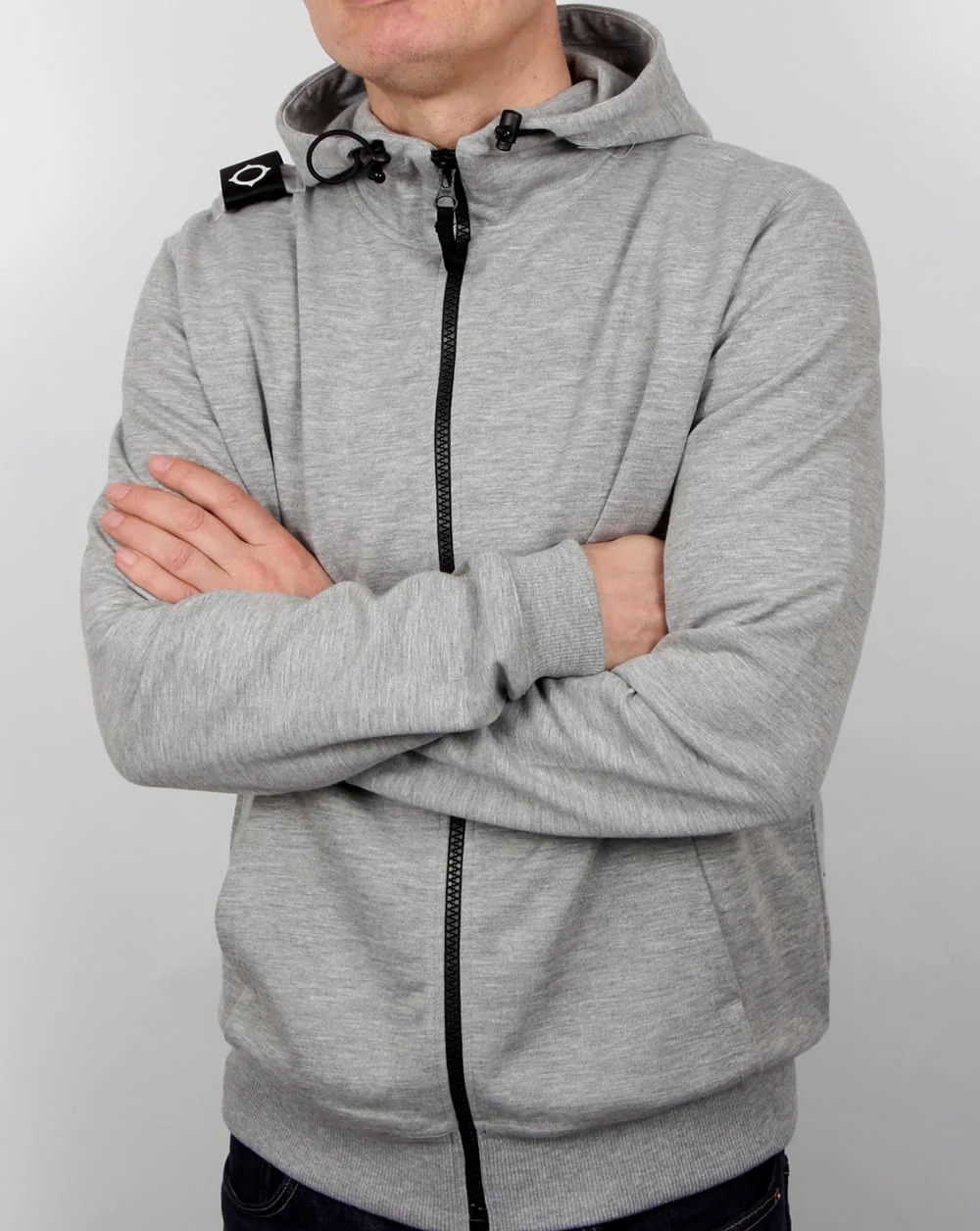 Ma.strum Patton Hoody Grey Marl - Image 2