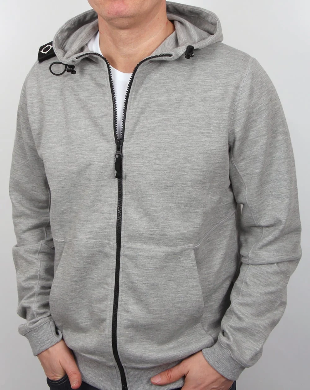 Ma.strum Patton Hoody Grey Marl - Image 3