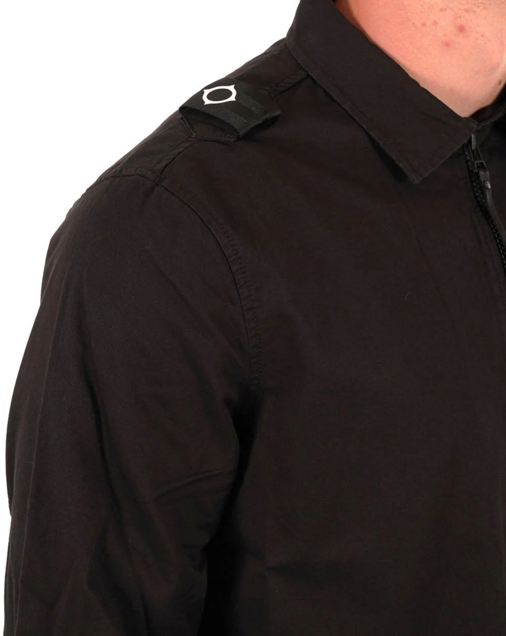 Ma.strum Pd Full Zip Overshirt Black - Image 2