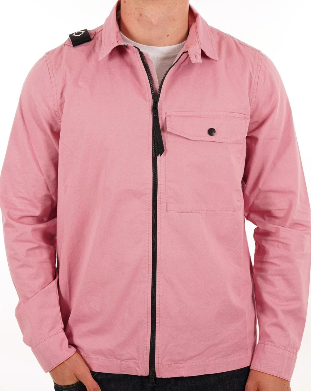 Ma.strum Pd Full Zip Overshirt Dark Pink - Image 3