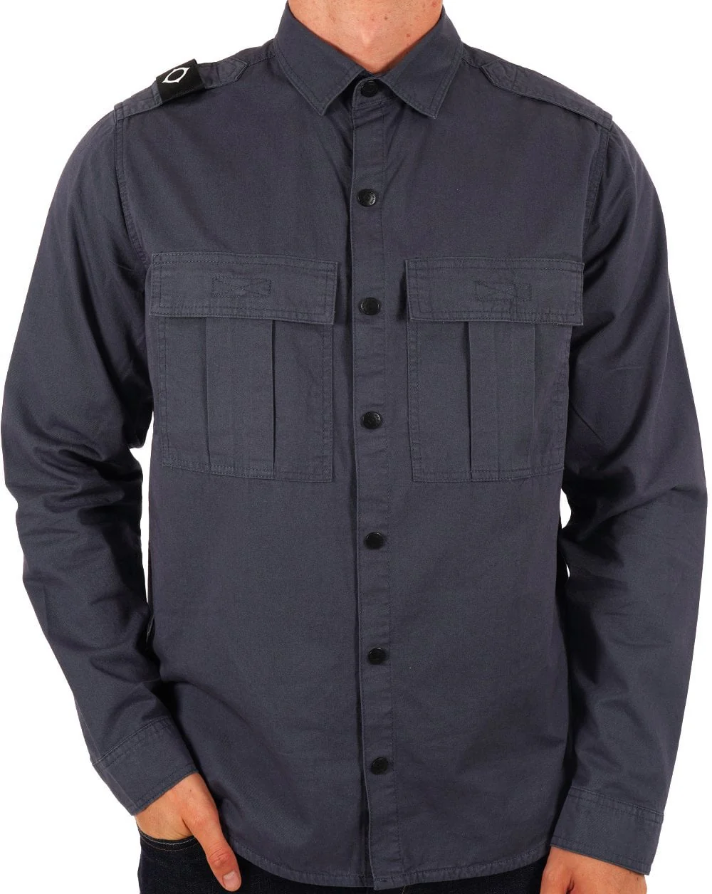 Ma.strum Pd Patch Pocket Parade Overshirt Ink Navy