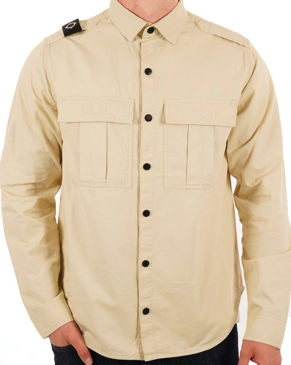 Ma.strum Pd Patch Pocket Parade Overshirt Sand