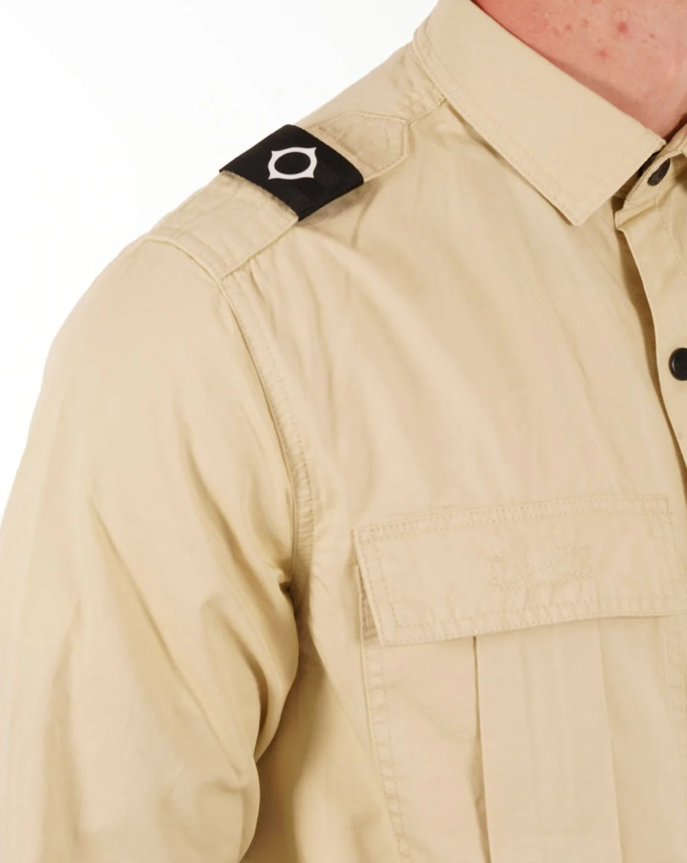 Ma.strum Pd Patch Pocket Parade Overshirt Sand - Image 2