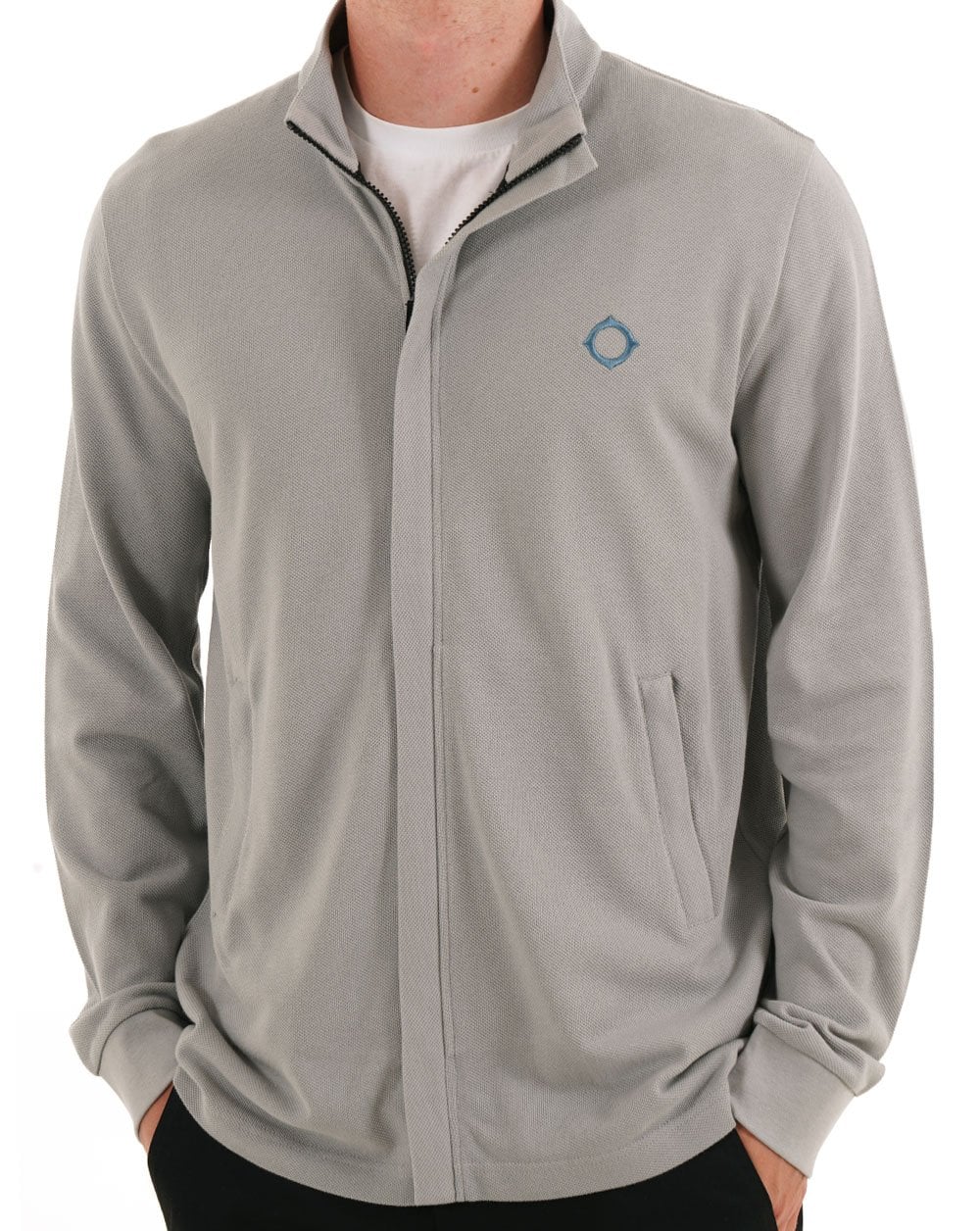 MA.STRUM Pique Full Zip Top Battleship - Image 3