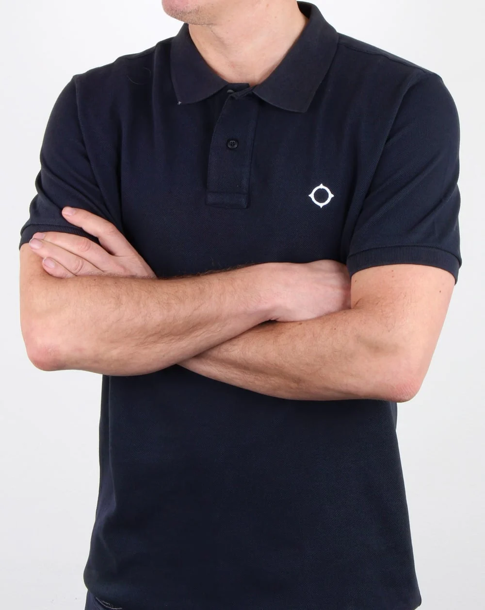 Ma.strum Pique Icon Polo Shirt Dark Navy - Image 3